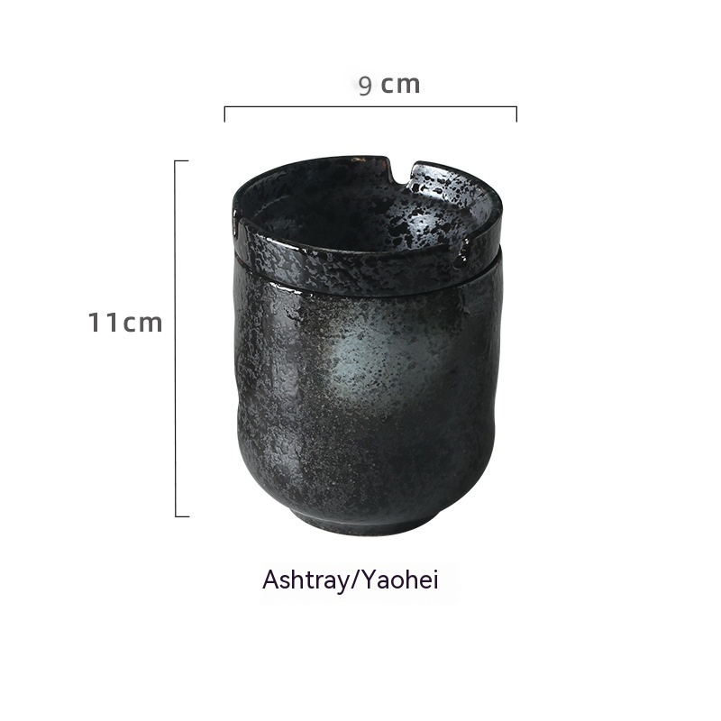 Retro Chinese Windproof Kiln Baked Ashtray - Image 13