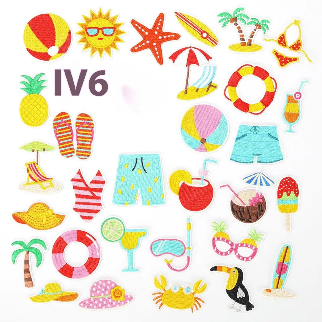 Embroidered Cloth Stickers Decorative Clothes Shoes Bag Hat Patch - Set