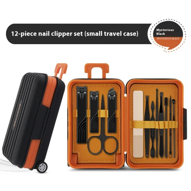 Portable Travel Case Nail Scissors Home Use Set Mysterious Black - Shop at LoveMi
