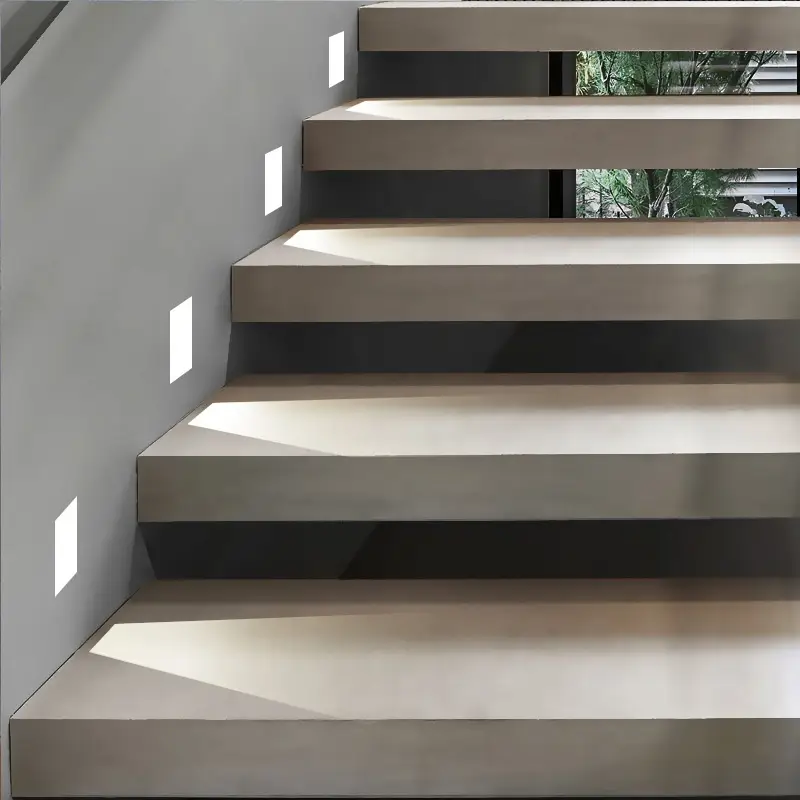 Frameless Hotel Stairs Embedded Table Ladder Steps Minimalist Give A Kick Lights