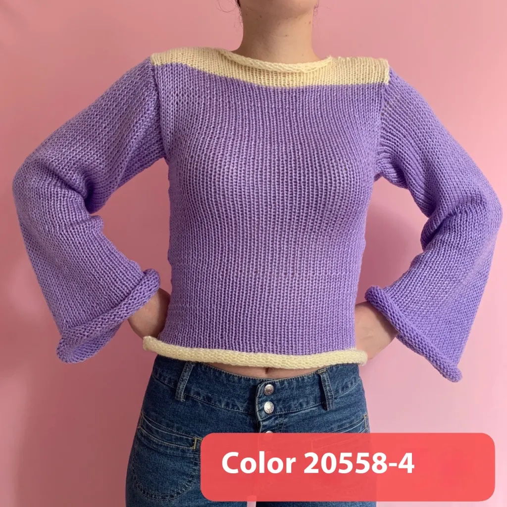 Autumn And Winter Women's Pullover Stripe Round Sweater Loose Plus Size Rainbow Sweater - Style04