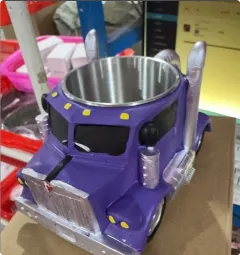 Durable Truck Coffee Mug Semi Truck Handcrafted Coffee Cup Semi-trailer Shaped Semi-Truck Coffee Mugs For Family - Purple - View 1