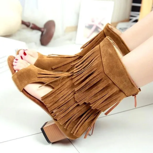 Summer Fish Mouth Hollow Boots Female Yellow - Shop at LoveMi