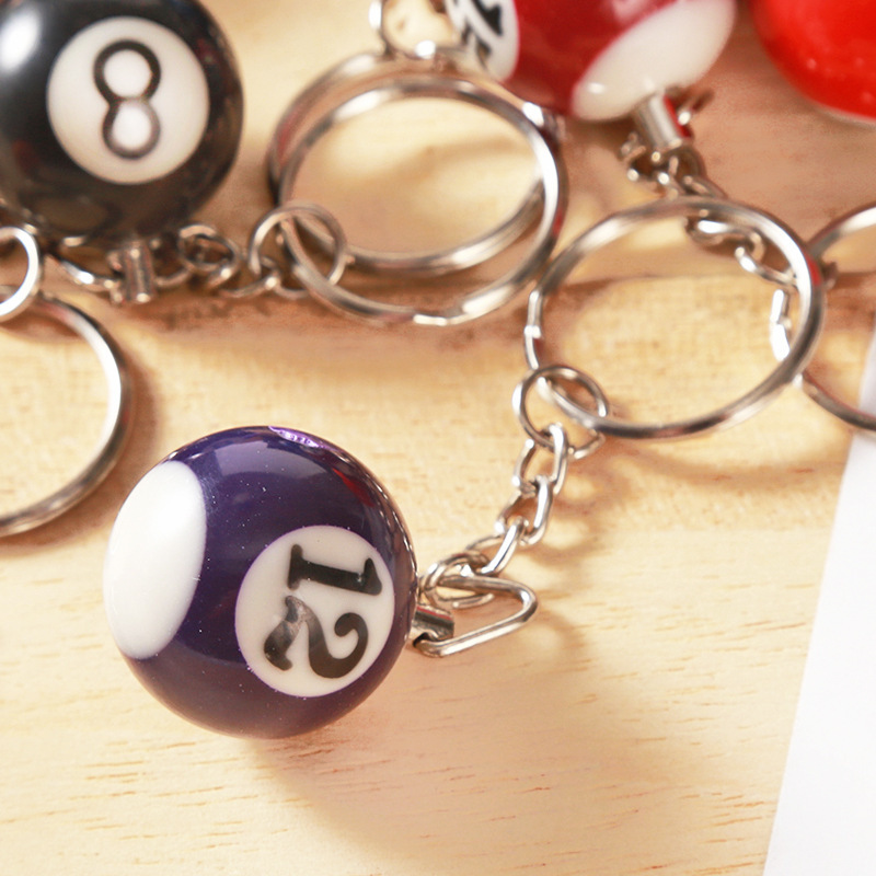 Mini Billiards Keychain Color Ornament