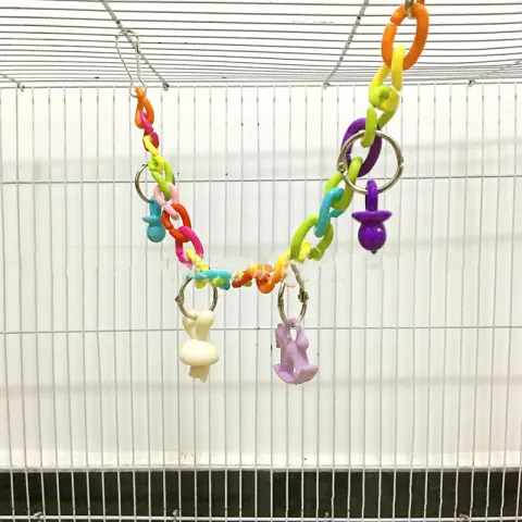 Parrot Acrylic Chain Suspension Bridge Swing Toy