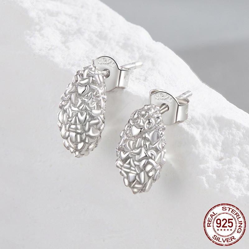 Personality Metal Texture Water Drop Earrings