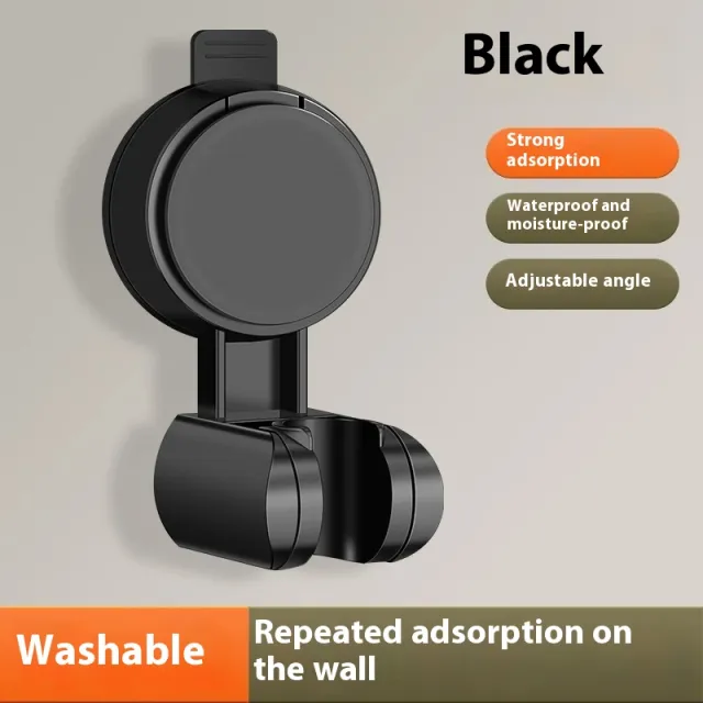 German Suction Cup Shower Bracket Fixed Gadget Home Bathroom Punch free Black - Shop at LoveMi