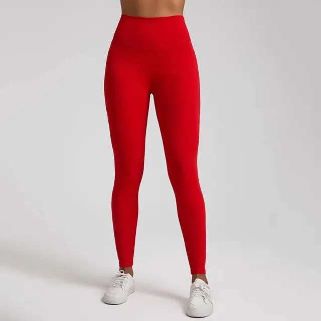 Ladies' Fitted Leggings L201 Christmas Red Trousers - Shop at LoveMi