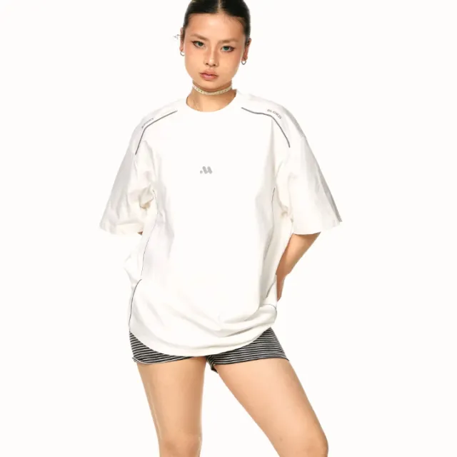 Design Sense Loose And Idle Crew Neck T shirt Top White - Shop at LoveMi