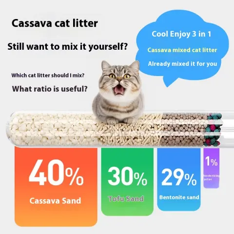 Big Bag 10kg Mixed Bitter Cassava Cat Litter Deodorant