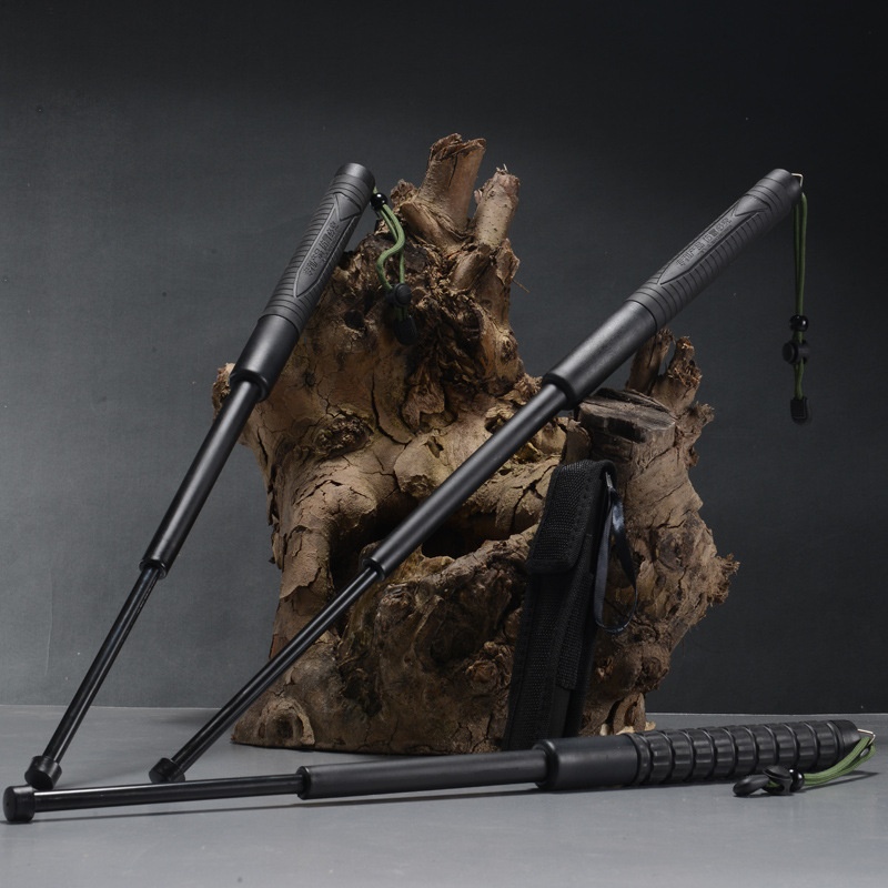 PVC Plastic Self-defense Three-section Car Broken Window Stretchable Baton