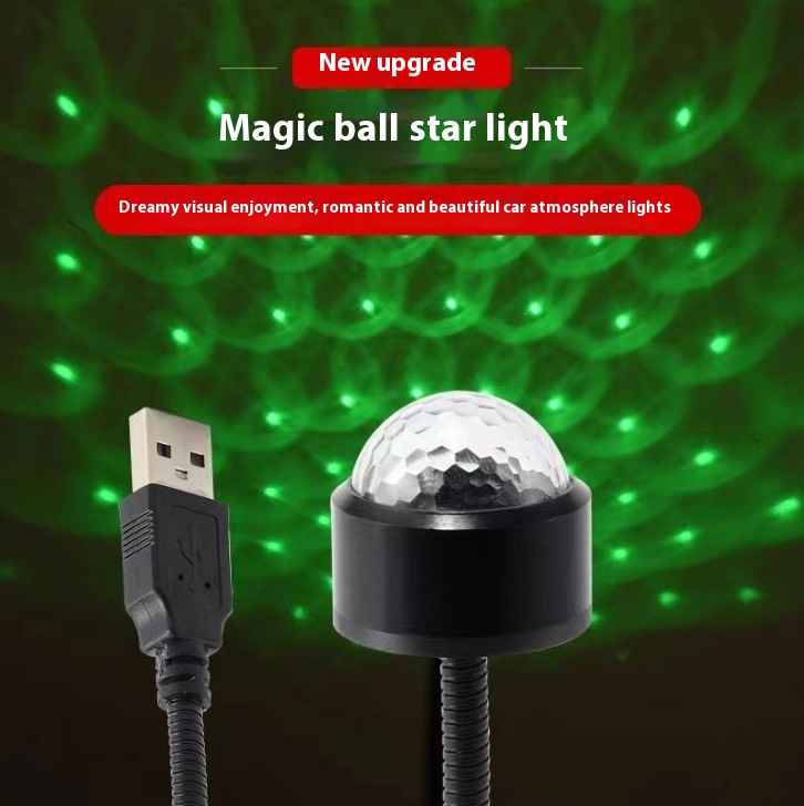 USB Car Atmosphere Projection Star Light