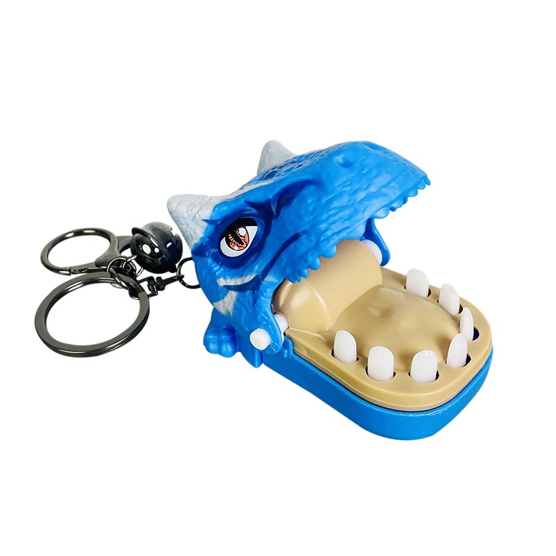 Creative Cartoon Biting Dinosaur Toy Car Key Ring