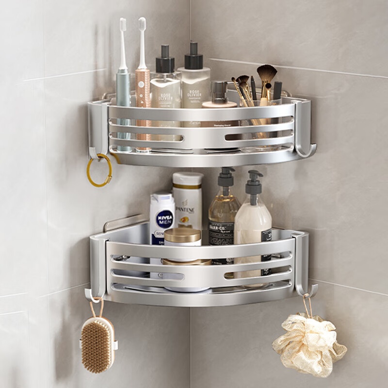 Portable Raised Bathroom Storage Triangle Rack