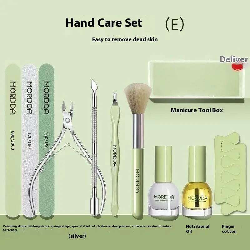 Nail Care Full Set Cuticle Nipper Steel Push Rub Polishing