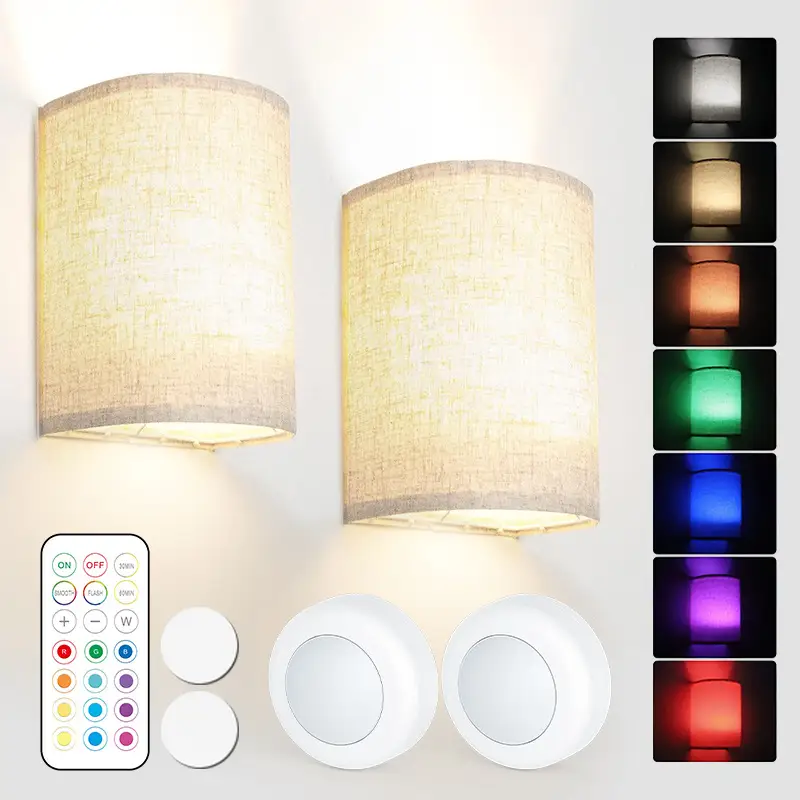 13 Color Wall Lamp Lighting Decoration Dimmable Bedroom Living Room Corridor