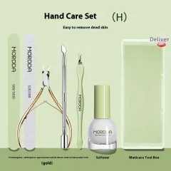 Nail Care Full Set Cuticle Nipper Steel Push Rub Polishing - Manicure Care Suit H - View 1