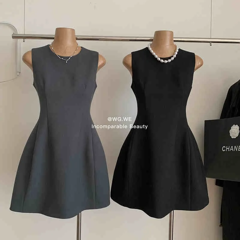 Gray Dress Waist-tight Slimming Vest Skirt