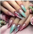 French Wear Nail Glossy Blue And Purple view 5