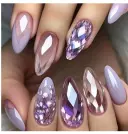 French Wear Nail Glossy Blue And Purple view 11