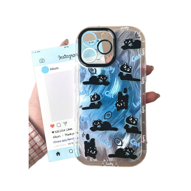 Fashion Personality Blue Cat Phone Case
