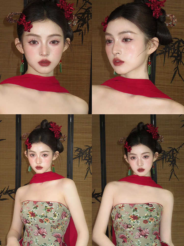 Chinese Style Dress Female Bride Vintage Tube Top Wedding Clothes