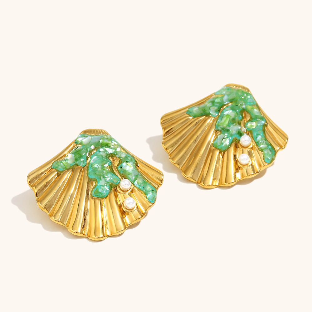 Fashion Personality Shell Stud Earrings For Women