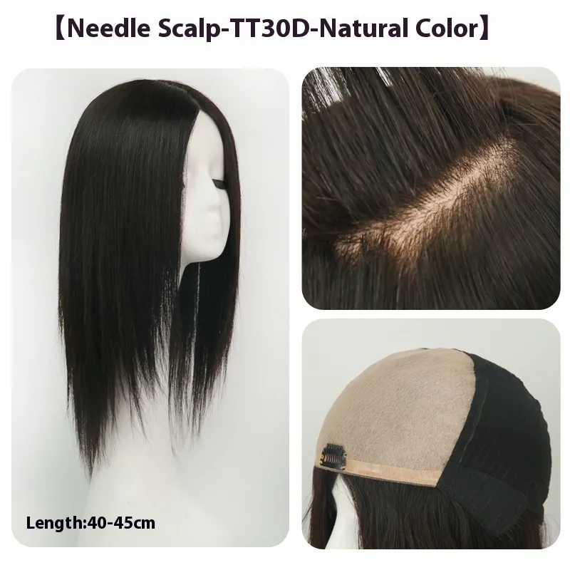 Lace Wig Can Be Dyed And Ironed Full Head Cover - Ttd30 Natural Color