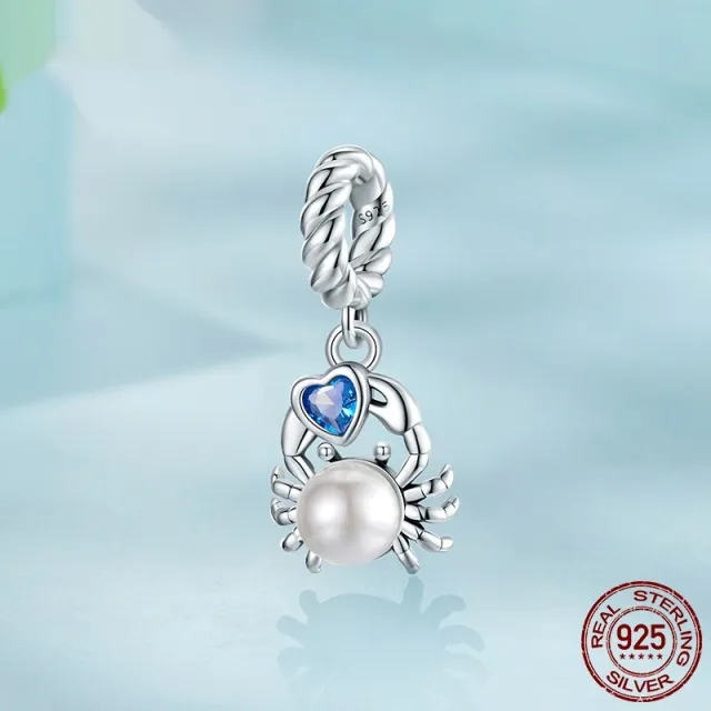 Crab Pearl Pendant S925 Silver Bead Accessories Scc3038 - Shop at LoveMi