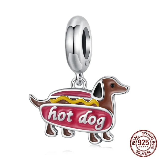 Sausage Dog Pendant S925 Silver Bead Accessories Scc3040 - Shop at LoveMi