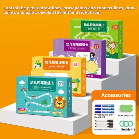 Pen Control Training Book Kindergarten Erasable Children Early Education