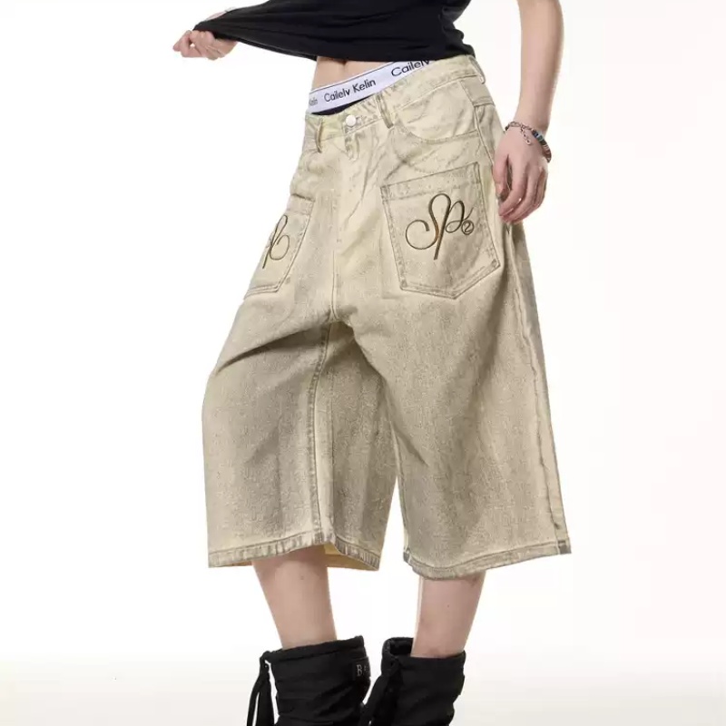 Retro Dirty Dyed Inside-out Wear Jeans Loose Washed-out