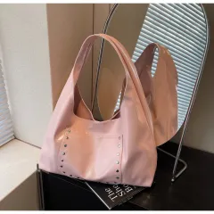 Simple Personality Fashion Handbags Shoulder Crossbody Bag - Pink - View 1