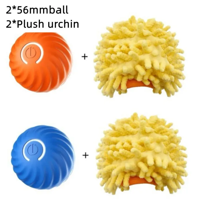 Pet Dog Rubber Ball Toys For Dogs Resistance To Bite Dog Chew Toys Puppy Pets Dogs Training Products Blueorange2Urchin Set - Shop at LoveMi