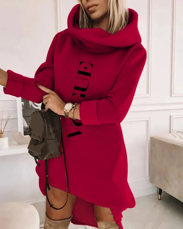 Women's Turtleneck Hooded Mid length Sweater Lzs6106A1 R S - Shop at LoveMi