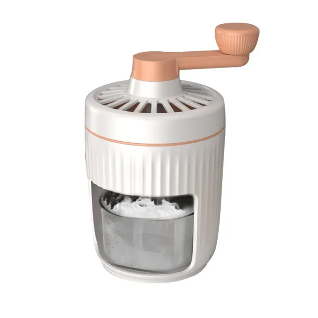 Hand cranked Ice Shaving Machine Small Household Ice Crusher Hand cranked Smoothie Machine Hail Ice Machine Kitchen Gadgets Orange - Shop at LoveMi