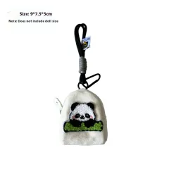 Kappabala Plush Coin Purse Children's Cute Schoolbag Pendant Storage Bag - Panda Model B White - View 1