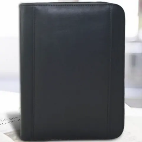 A5 Multifunctional Folder PU Zipper Bag with Computer