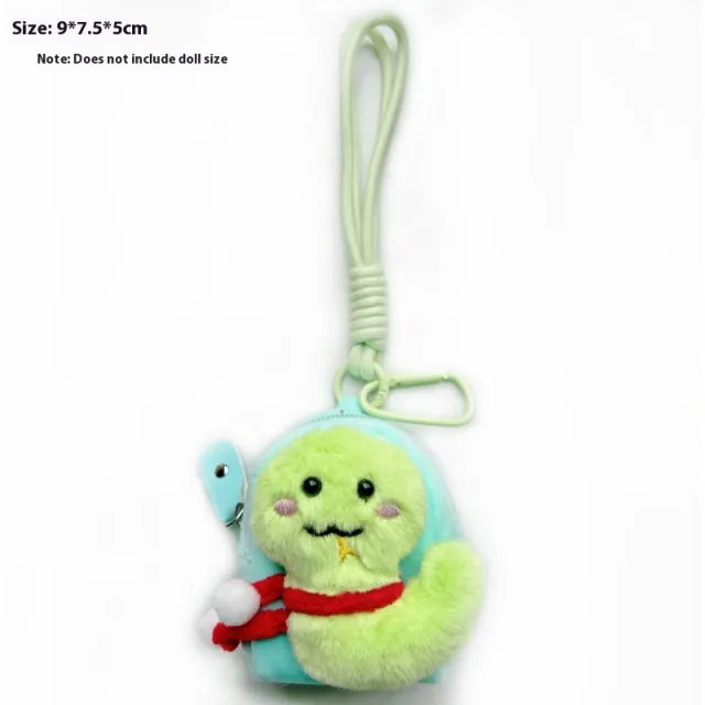 Kappabala Plush Coin Purse Children's Cute Schoolbag Pendant Storage Bag Scarf Simulated Snakes Red - Shop at LoveMi