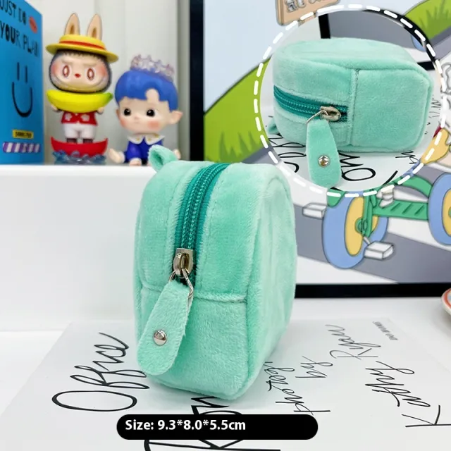 Kappabala Plush Coin Purse Children's Cute Schoolbag Pendant Storage Bag Light Green Plush Bag - Shop at LoveMi