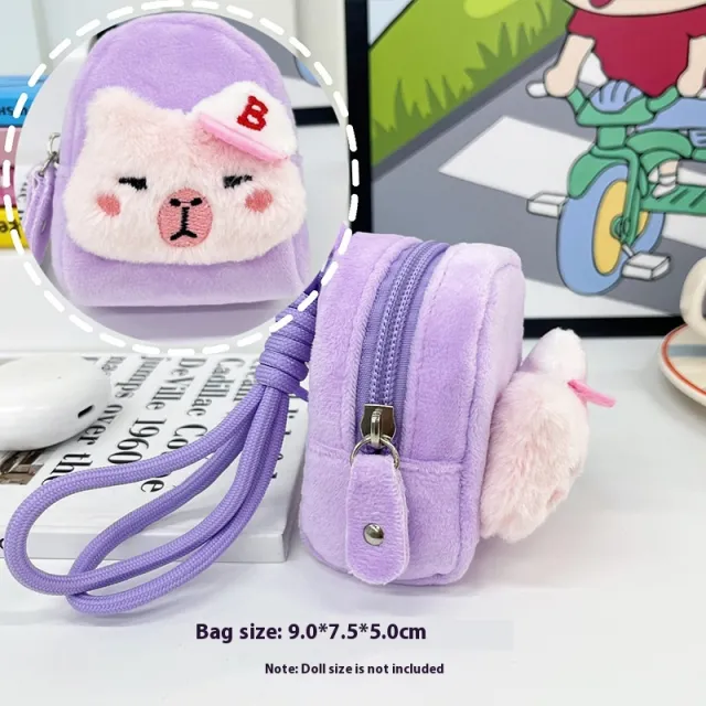 Kappabala Plush Coin Purse Children's Cute Schoolbag Pendant Storage Bag National Tide Lion Red - Shop at LoveMi