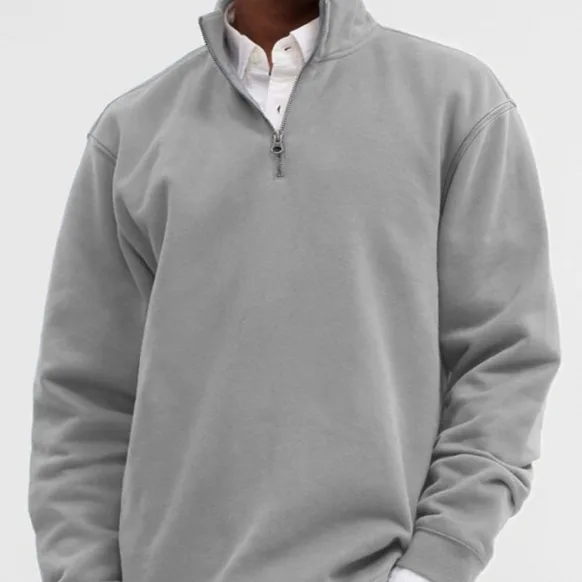Outdoor Men's Zipped Stand Collar Sweater Fashion Brand