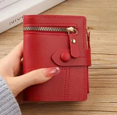 Folding Multifunctional Mori Clutch Wallet - Red - View 1