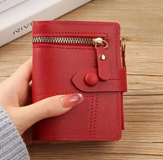 Folding Multifunctional Mori Clutch Wallet - Red
