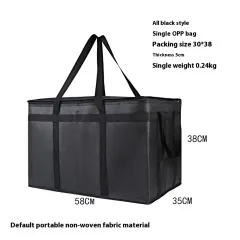 Outdoor Camping Large Capacity Picnic Double Layer Insulated Bag - Black - View 1