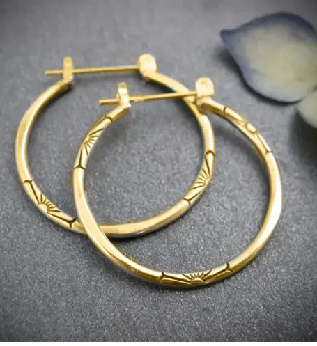 Retro Three-dimensional Geometric Large Hoop Earrings