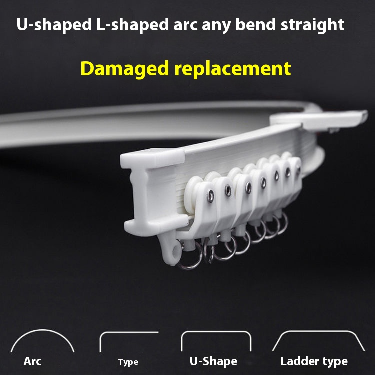 Curtain Track Hook Curved Rail Punching Fixed