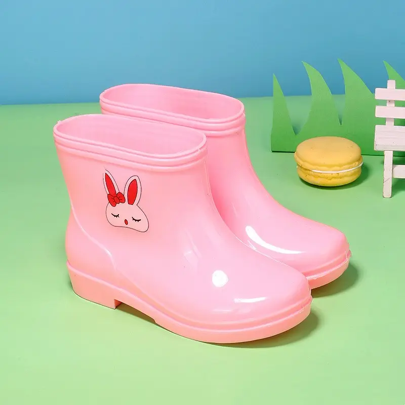 Bunny Rain Boots Children's Middle Tube Non-slip