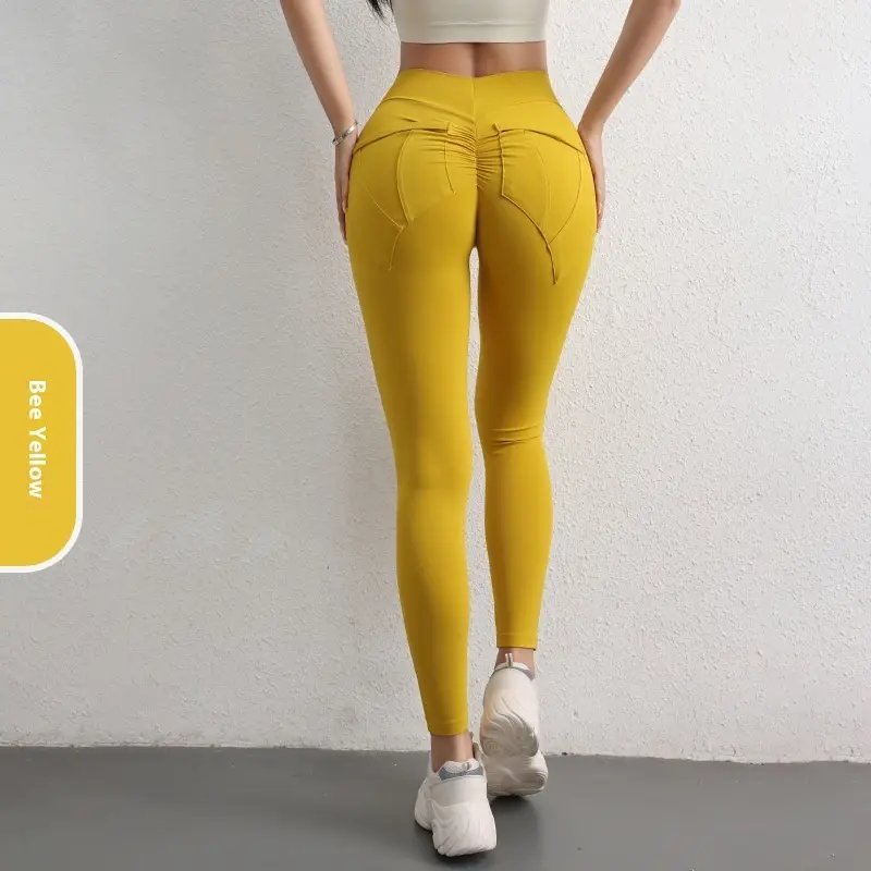 High Waist Hip Lift Yoga Pants With Pockets Women's Sports Fitness Trousers Leggings