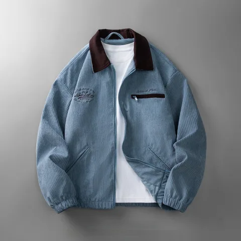 Corduroy Jacket Men's Solid Color Casual Top